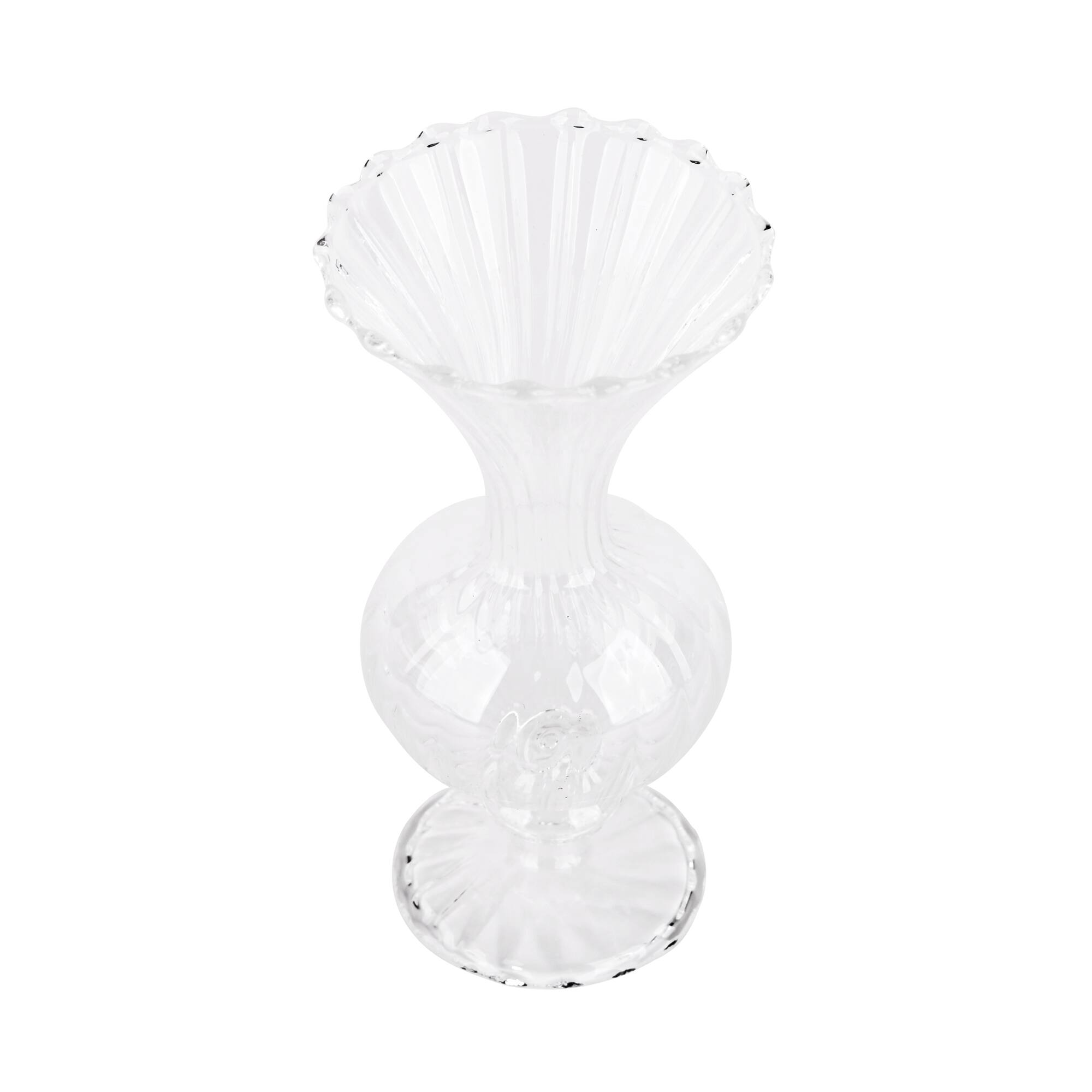 4" Clear Wide-Mouth Blown Glass Bud Vase by Ashland®